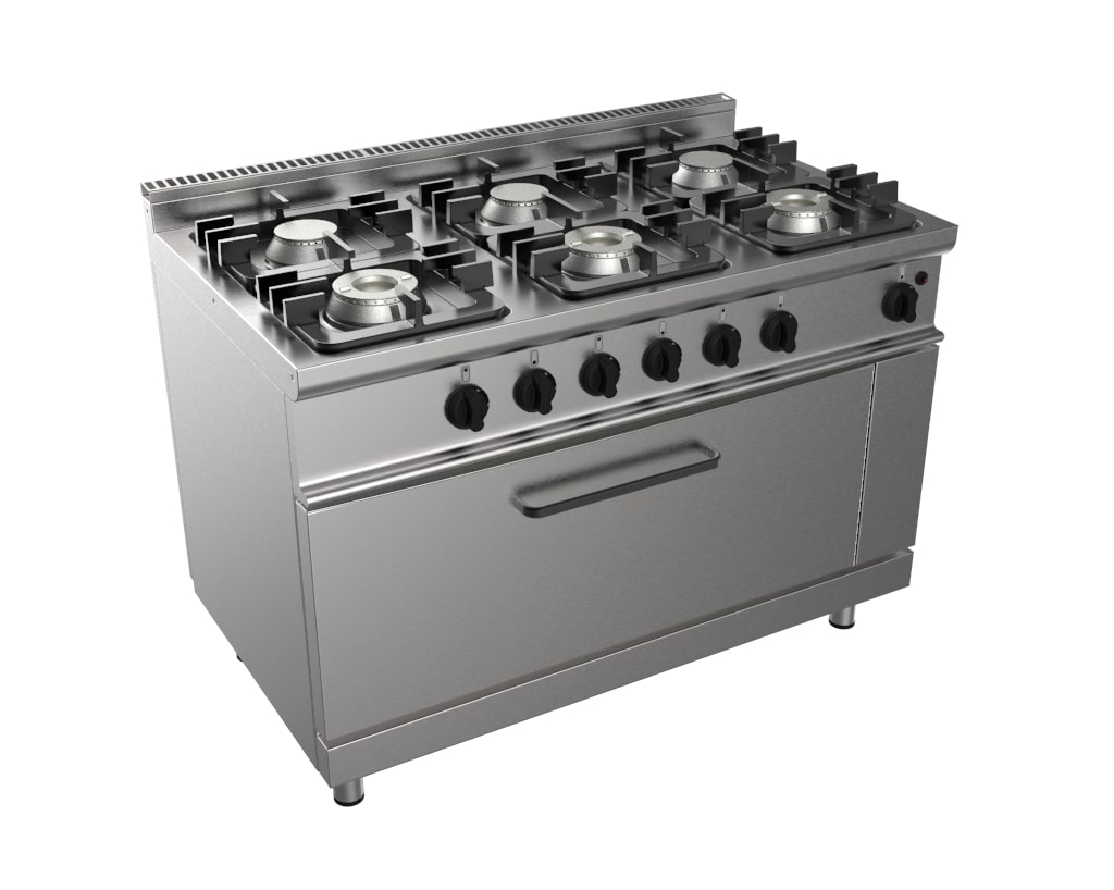 Six burner gas range with maxi gas oven. E7/CUPG6FM.6M Casta